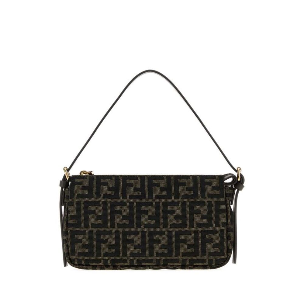 Fendi Women Embroidered Jacquard Small Handbag